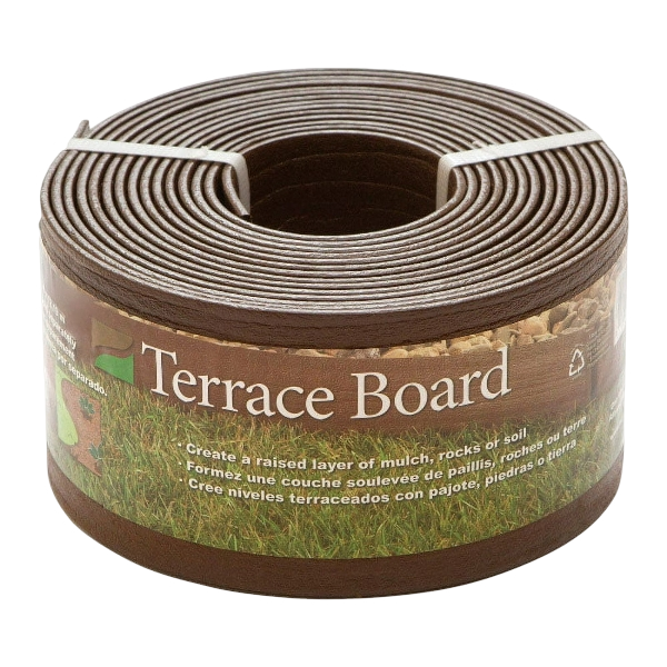 Master Mark Plastics 4 x 20' Brown Plastic Garden Border Edging